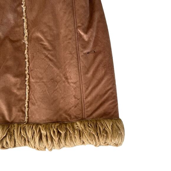 Gallery Women’s Vintage Penny Lane Fur Sherpa Lined Long Brown Maxi Coat Sz XL - Picture 13 of 16